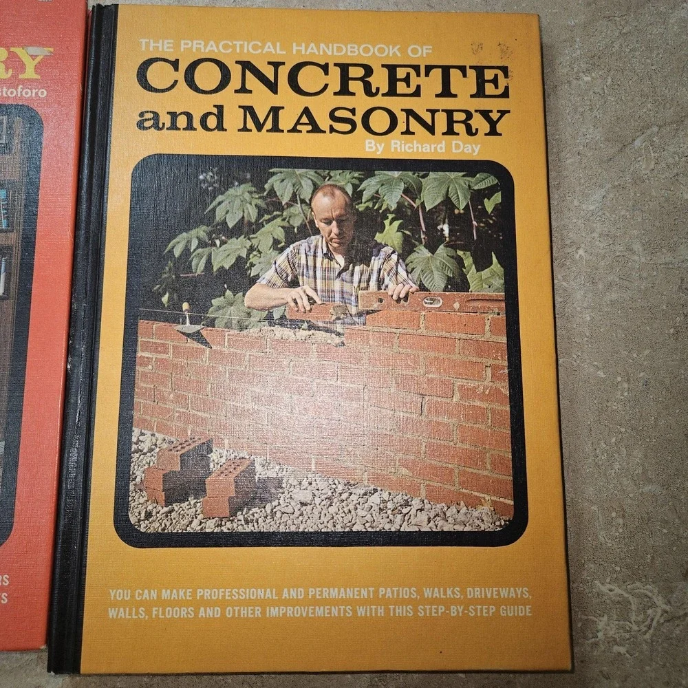 Vintage Practical Handbook Carpentry Concrete Masonry 1969 Hardcover DIY Book Se